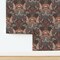 Cabincore Wildlife Camp Woodland Floral Botanical Autumn Sunshine Retro Camping Lake House Rustic Cabin Lodge Hunting Lodge Nature Large Scale Custom Pre-pasted Wallpaper by Spoonflower Pre-Pasted Wallpaper 2FT Wide